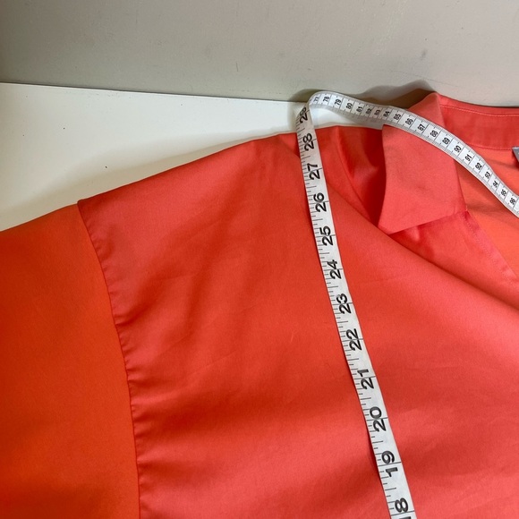 Chico's Tops Short Sleeves Blouse for Women Collared V-Neck - Picture 5 of 8